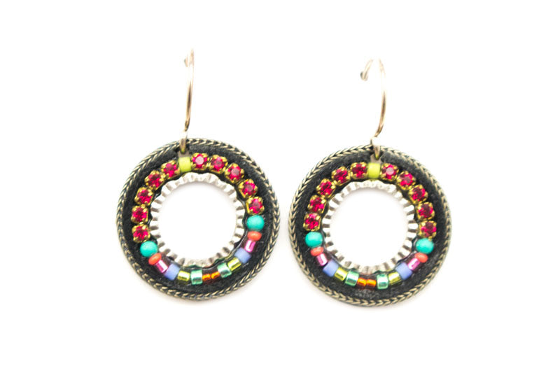 Multi Color Hoop Earrings by Firefly Jewelry