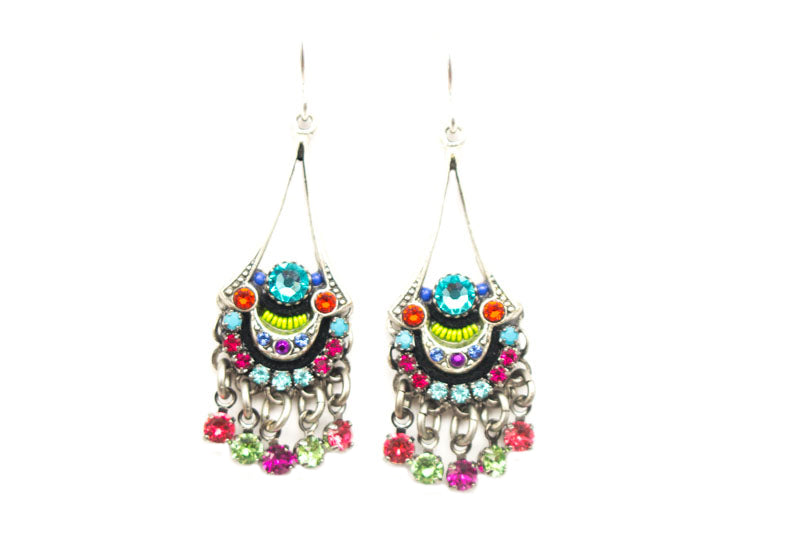 Multi Color Chandelier Drop Earrings by Firefly Jewelry