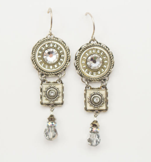Silver La Dolce Vita 3 Tier Earrings by Firefly Jewelry