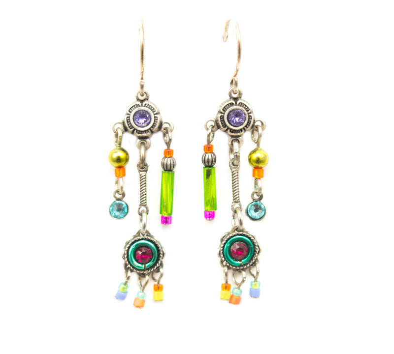 Multi Color Cascade Earrings by Firefly Jewelry