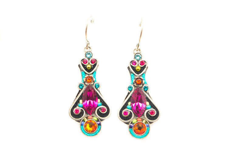 Multi Color Spiraled Earrings by Firefly Jewelry
