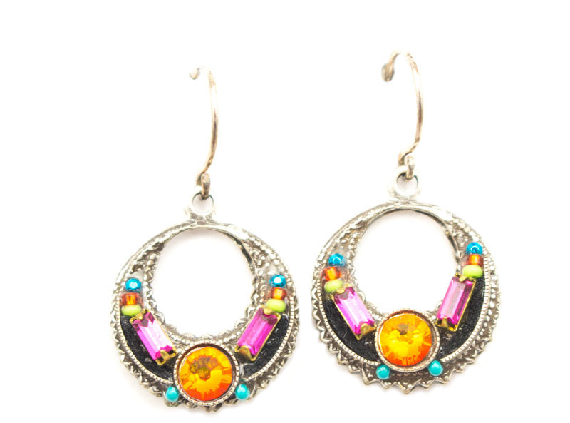 Multi Color Simple Hoop Earrings by Firefly Jewelry