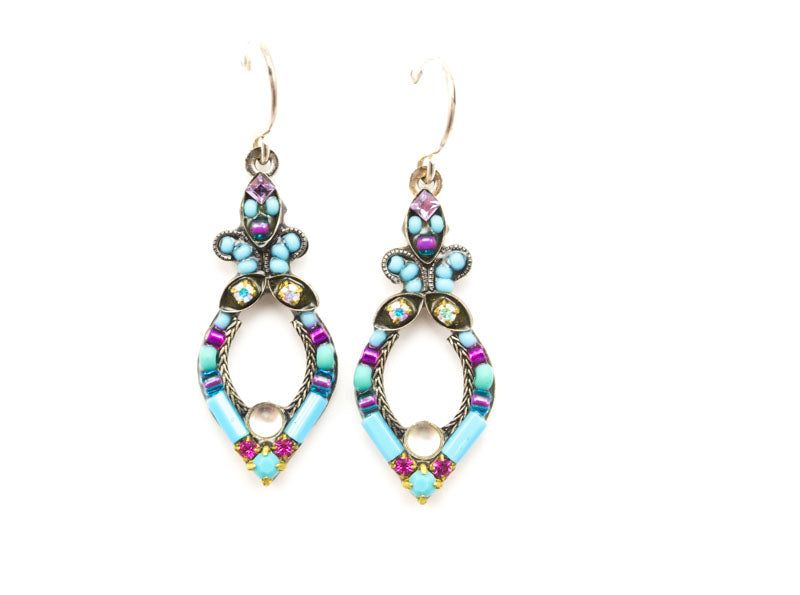 Turquoise Mosaic Earrings by Firefly Jewelry