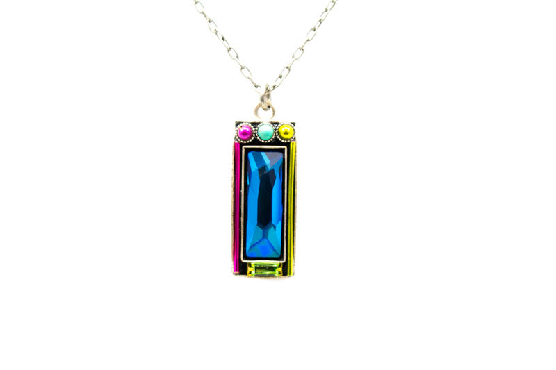 Multi Color Architectural Pendant Necklace by Firefly Jewelry