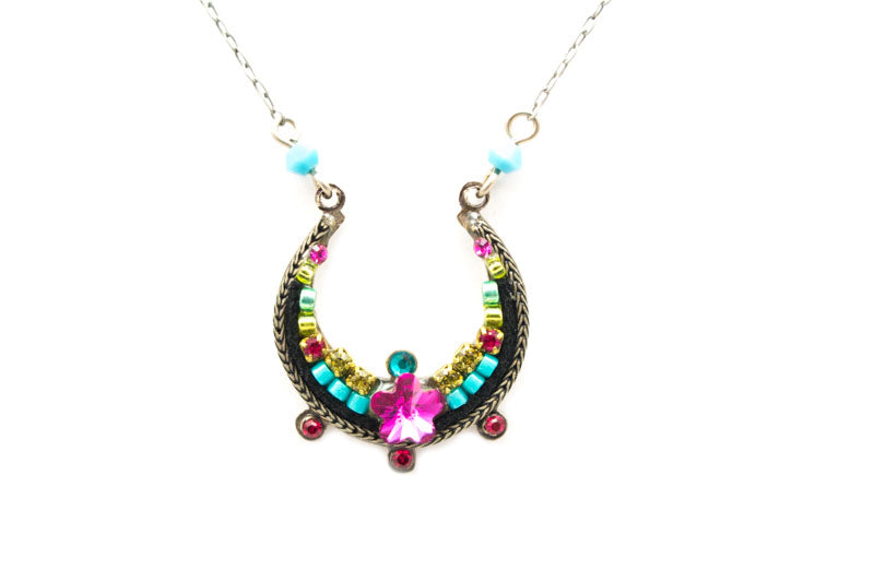 Multi Color Open Hoop Pendant by Firefly Jewelry