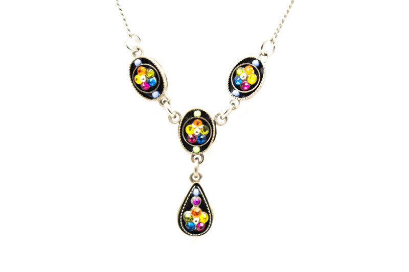 Multi Color Drop Necklace by Firefly Jewelry
