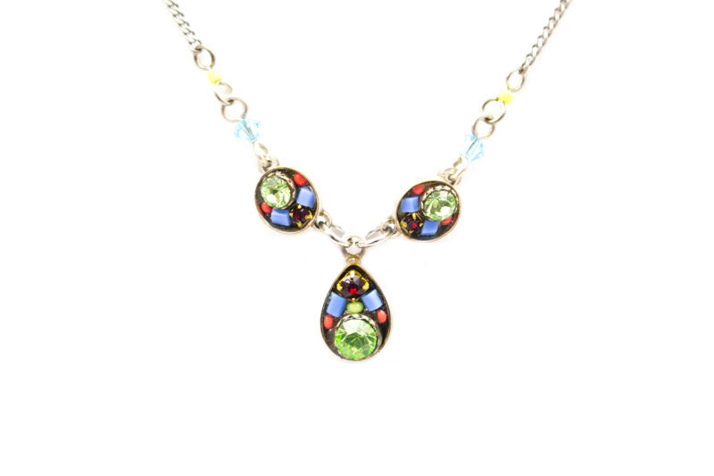 Peridot Sparkling Drop Necklace by Firefly Jewelry