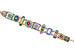 Multi Color La Dolce Vita SilverBracelet by Firefly Jewelry