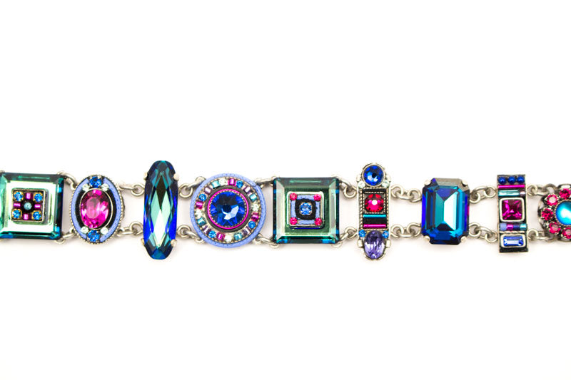 Bermuda Blue La Dolce Vita Crystal Bracelet by Firefly Jewelry