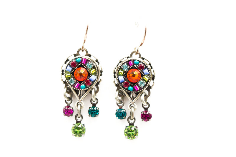 Multi Color Tear Drop Earrings by Firefly Jewelry