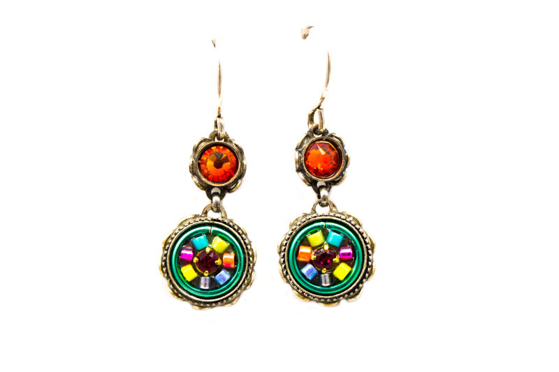 Multi Color La Dolce Vita 2-Tier Earrings by Firefly Jewelry
