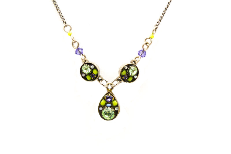 Chrysolite Sparkling Drop Necklace by Firefly Jewelry