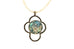 Bubble Cross with Round Roman Glass Necklace