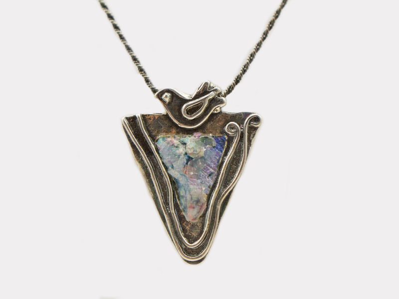 Little Bird Triangle Roman Glass Necklace