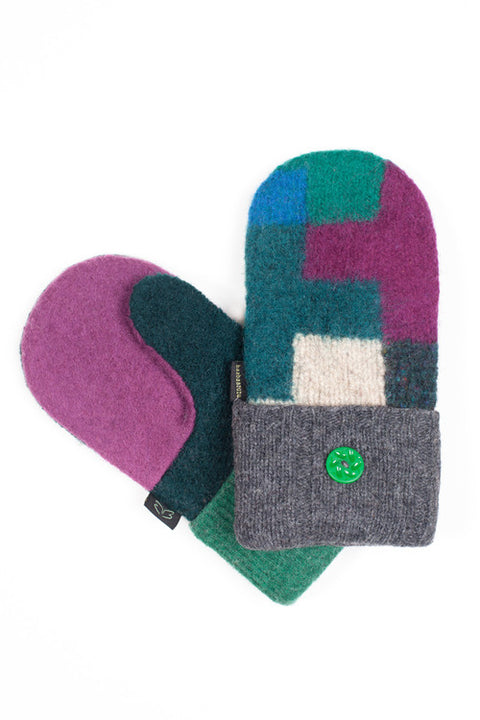 Wool Mittens in Jewel
