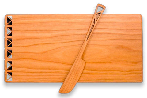 Cheese Board with Spreader with K Design