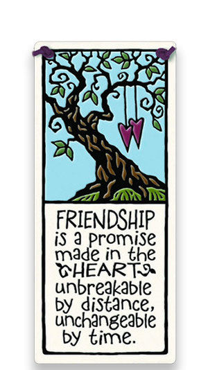 Friendship Promise Made Small Tall Ceramic Tile