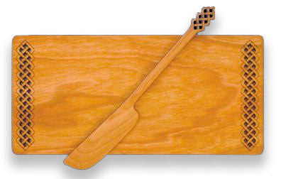 Butter Board with Spreader with Celtic Design