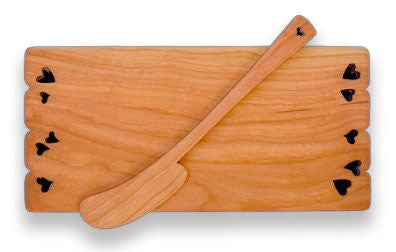 Butter Board with Spreader with Heart Design
