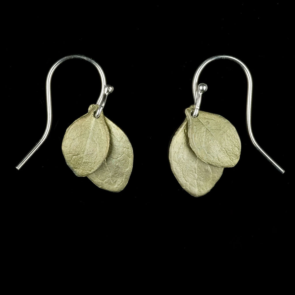 Irish Thorn 2 Leaf Wire Earrings by Michael Michaud