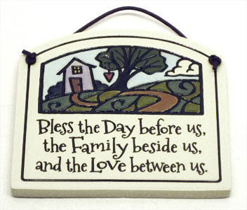 Bless The Day Small Arch Ceramic Tile