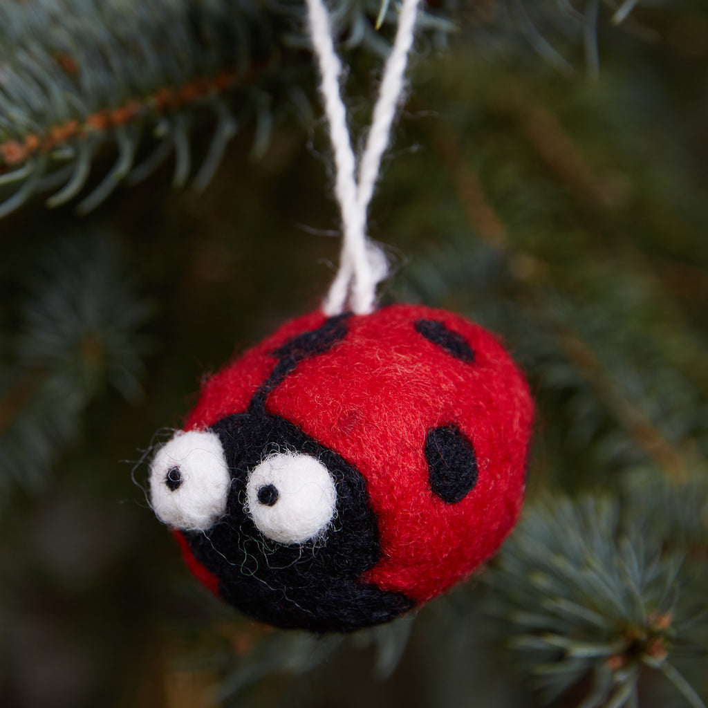 Lady Bug Woolie Ornament