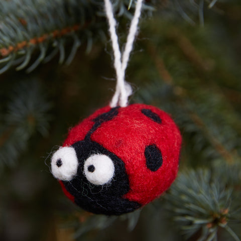 Lady Bug Woolie Ornament