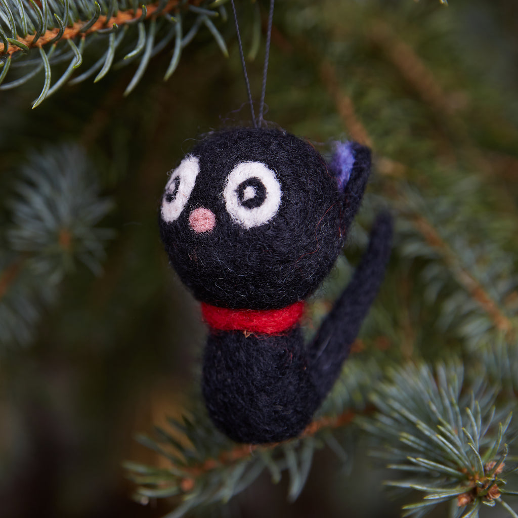 Black Cat Woolie Ornament