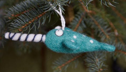 Narwhal Woolie Ornament