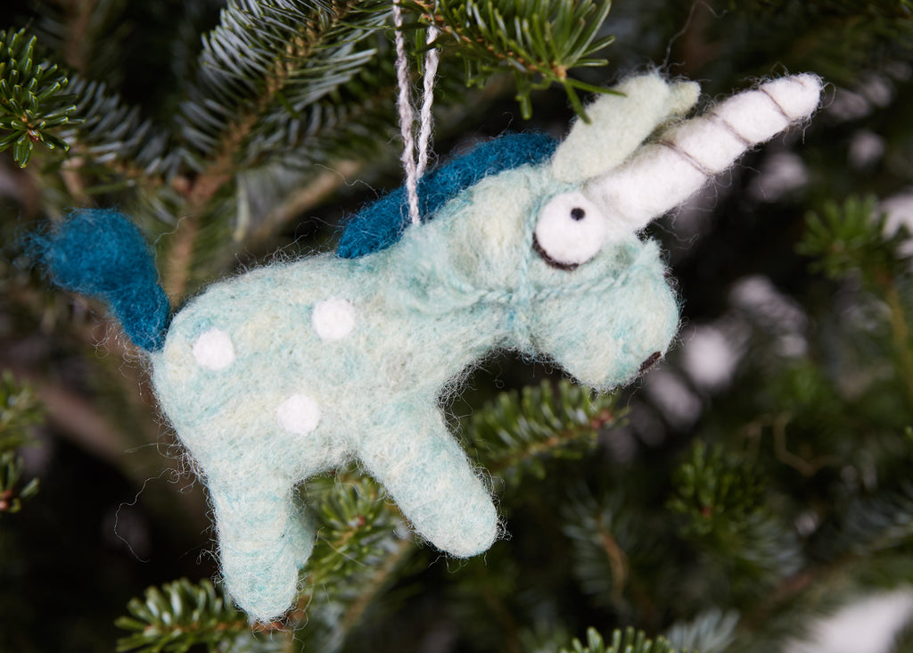Unicorn Woolie Ornament