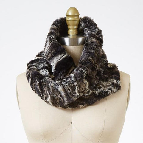 Agate in Black Luxury Faux Fur Neck Warmer