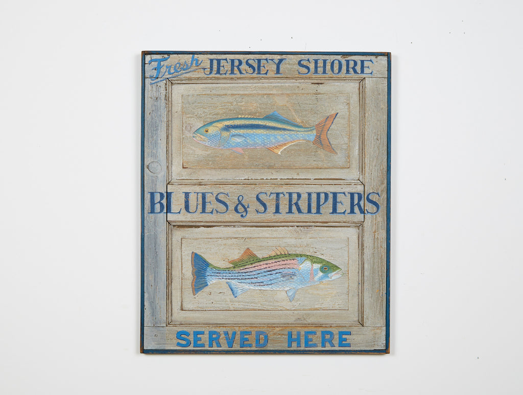 Fresh Jersey Shore Blues & Stripers Americana Art