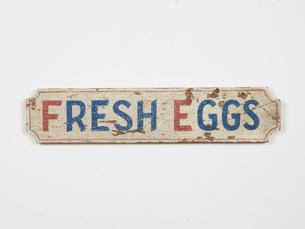 Fresh Eggs Sign, Horizontal Americana Art