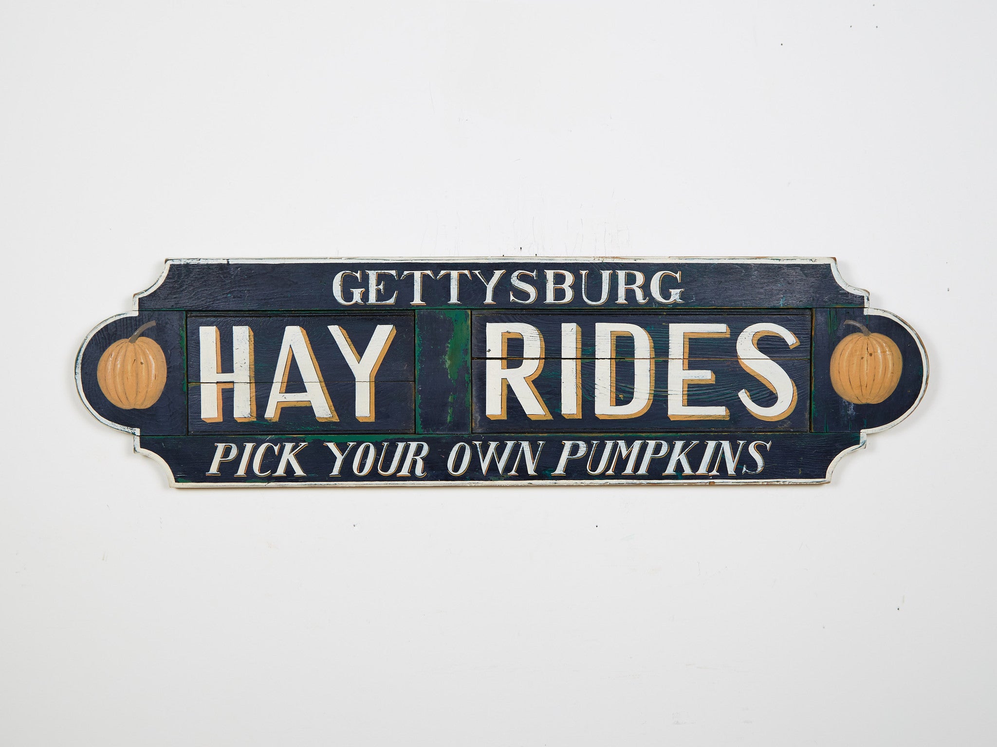 Hay Rides Sign Gettysburg Hay Rides on Antique Shutter Americana Art – Gallery 30