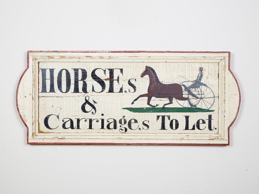 Horses & Carriages to Let (A) (Quarter Board) Americana Art