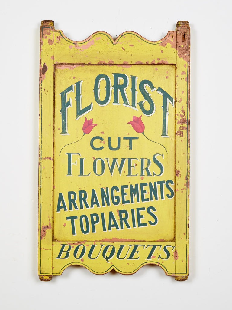 Florist Sign in Yellow Americana Art