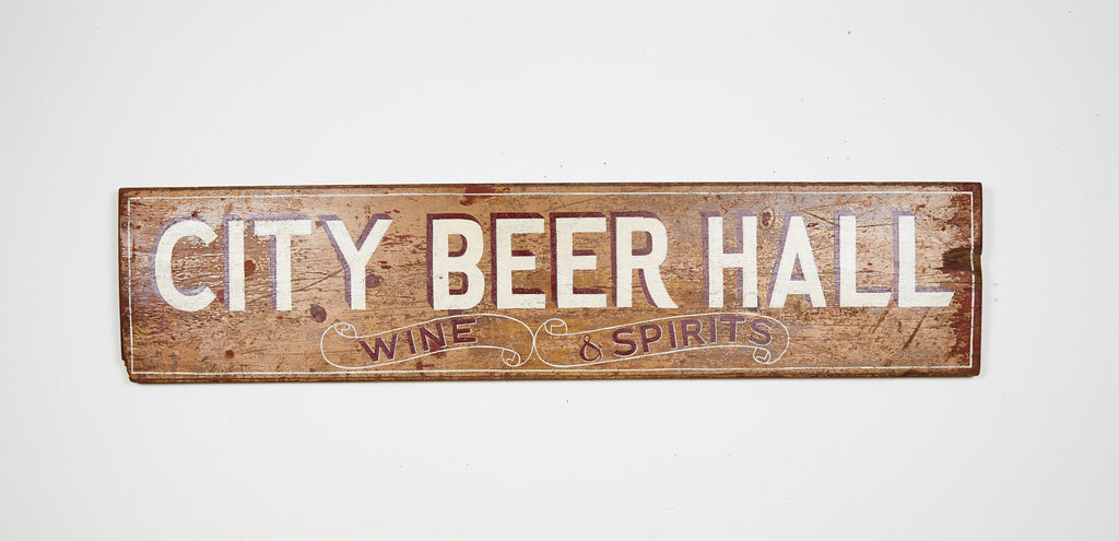 City Beer Hall, Wine & Spirits, Yellow Americana Art