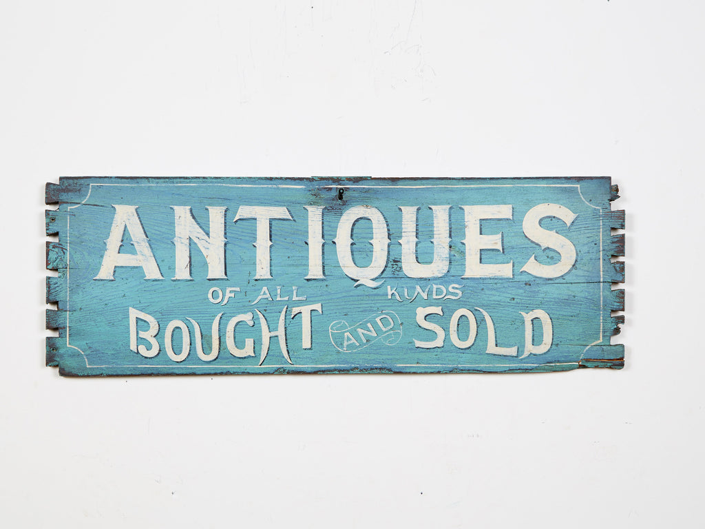 Antiques Bought and Sold (Blue) Americana Art