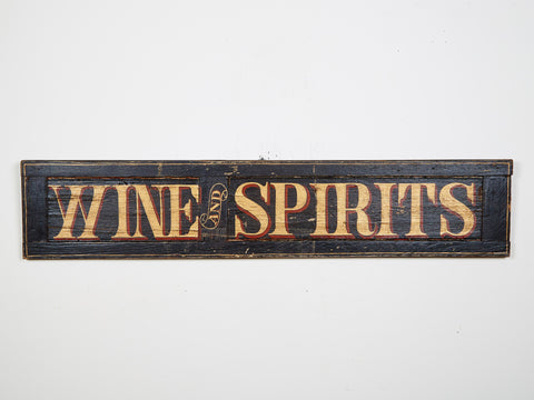 Wine and Spirits, Black on Antique Shutter Americana Art