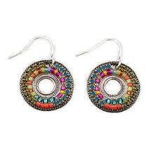 Multi Color Circle Earrings by Firefly Jewelry