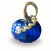Handblown Glass Pumpkin in Jewel Tone Cobalt Blue
