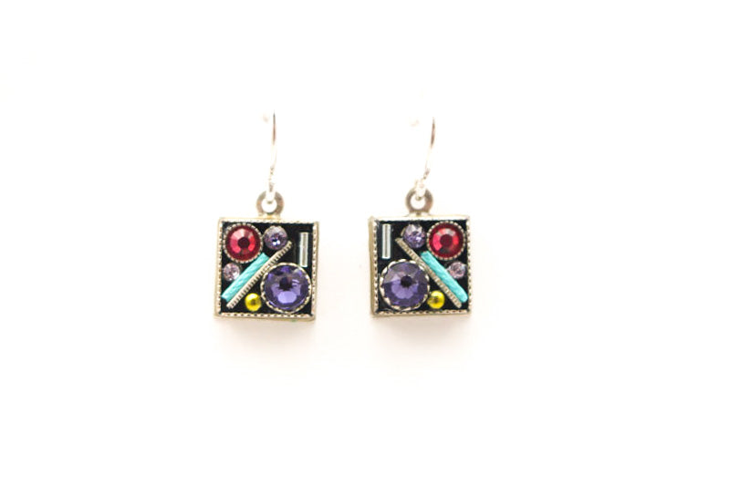 Tanzanite Square Earrings by Firefly Jewelry