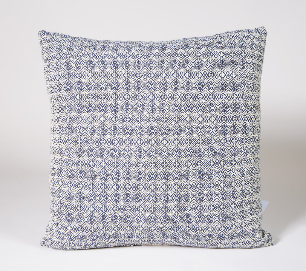 Jacob's Cross Pillow in Blue and White