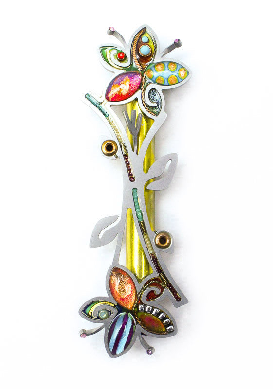 Flowers Intertwined Mezuzah