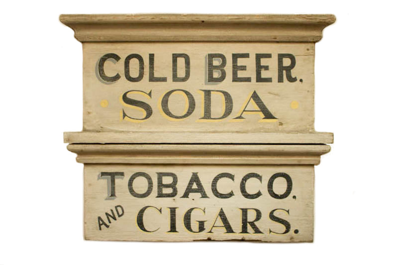 Cold Beer, Soda, Tobacco and Cigars Americana Art