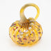 Handblown Glass Pumpkin in Gold Dots