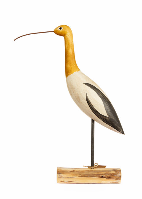 Hand Carved Tall Avocet