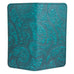 Leather Checkbook Cover - Paisley in Teal