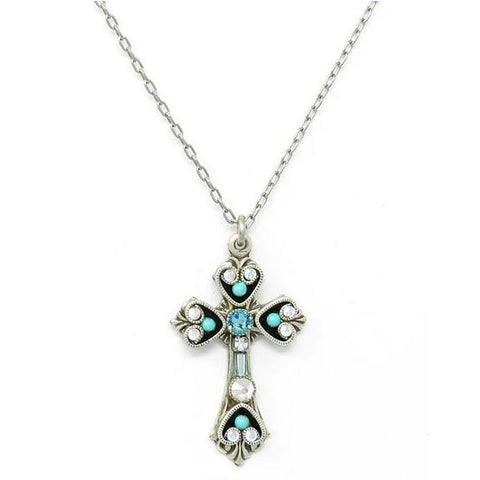 Ice Medium Cross Necklace by Firefly Jewelry