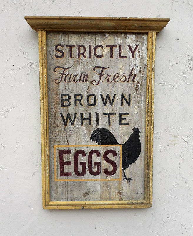 Strictly Farm Fresh Brown White Eggs Americana Art